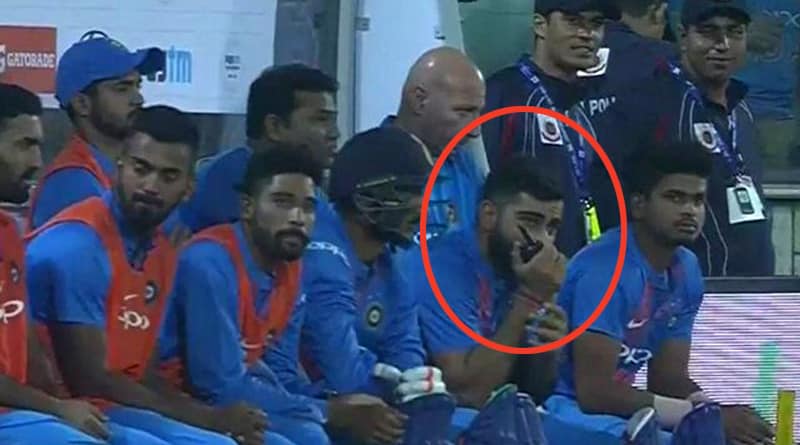 ডাগ আউটে ওয়াকি-টকি হাতে কোহলি, বিতর্কে কী নিদান আইসিসির?