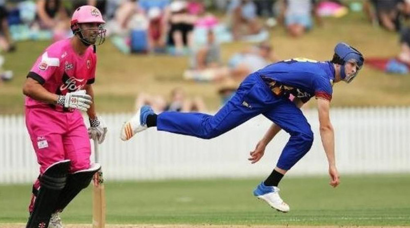 Unprecedented! Cricket witnesses helmet-wearing bowler