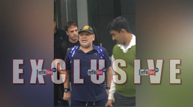 Atlast Diego Maradona arrives in Kolkata