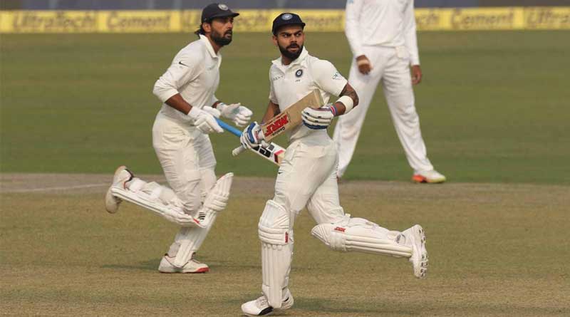 কোহলি-বিজয়ের চওড়া ব্যাটে কোটলায় রানের পাহাড়ে ভারত