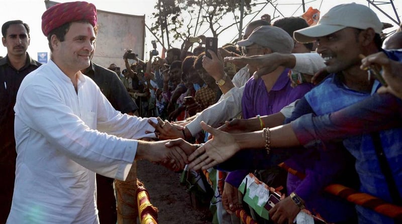 Gujarat & Himachal elections: Congress supporters congratulate Rahul Gandhi 