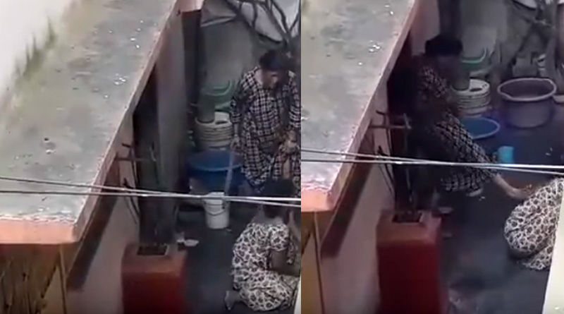 অমানবিক! সম্পত্তির লোভে বৃদ্ধাকে বেদম মার বোনের, দেখুন ভিডিও