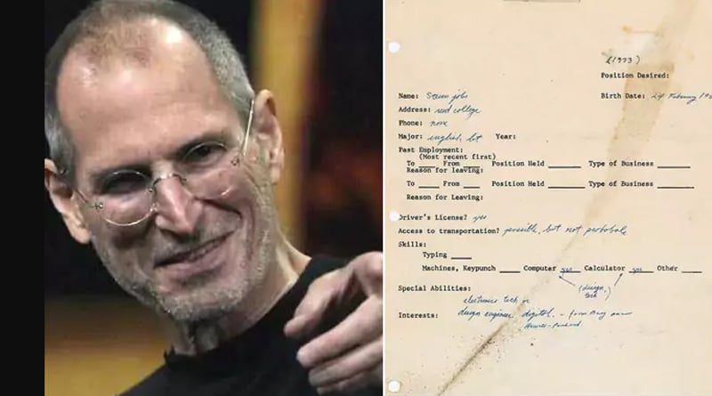 Apple co-founder Steve Jobs CV Up for Auction Set to fetch $50,000