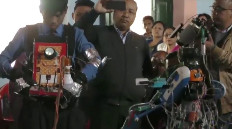 Manipur boy make robot using discarded materials