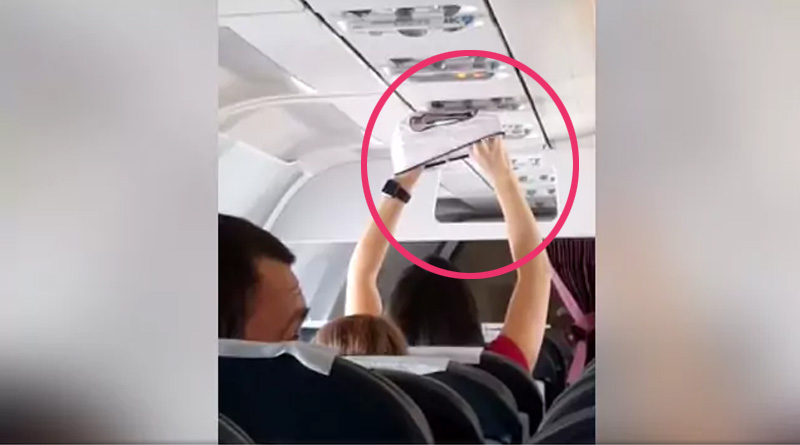 Woman dries innerwear under AC vent in flight, video storms internet