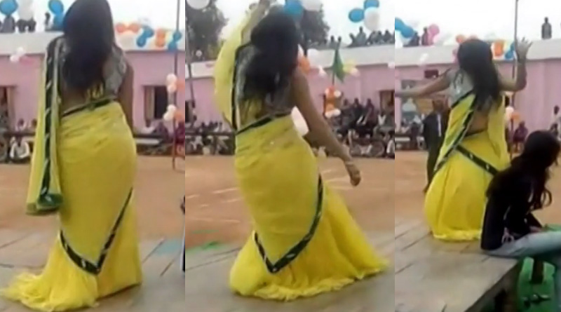 Vulgar dance in Madhya Pradesh tikamgarh school