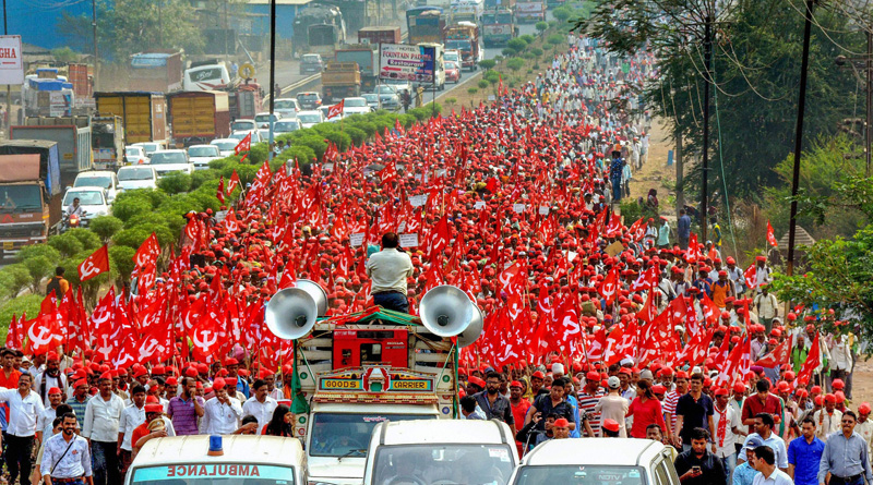 Maharashtra farmers' rally about to reach Mumbai, Fadnavis govt. tightens up security