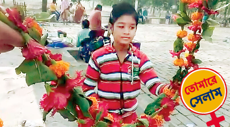 Malda girl nurtures dream by selling flowers