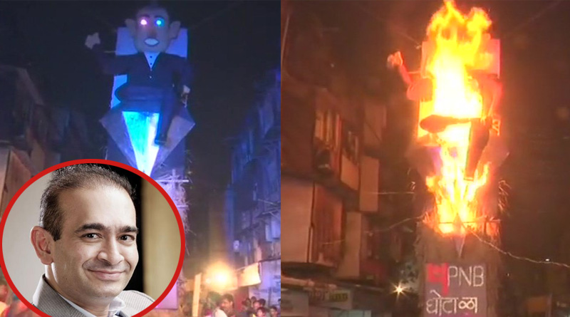 Mumbai chawl finds Holika in Nirav Modi, burns effigy