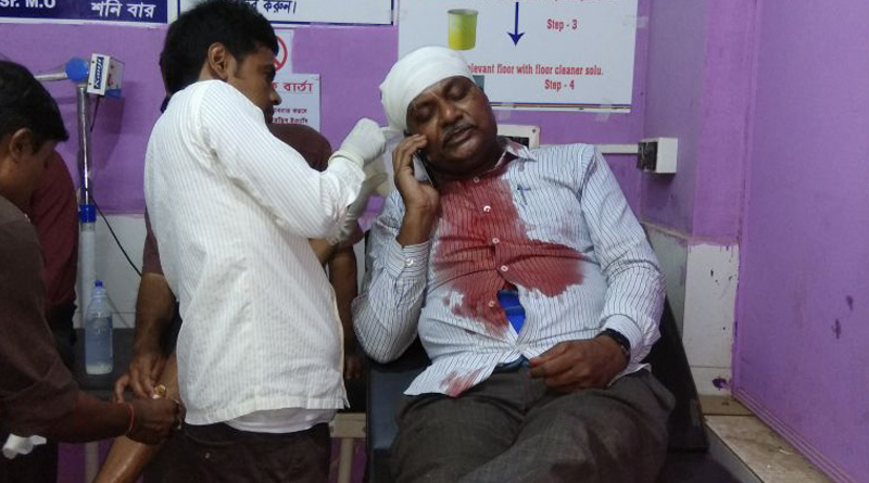 মনোনয়নের চতুর্থদিনে ধুন্ধুমার নলহাটিতে, বিডিও অফিসের সামনে বোমাবাজি