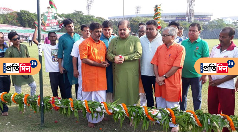 চিরায়ত ময়দানি রেওয়াজে বারপুজো, বর্ষবরণ মোহনবাগানে