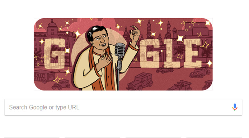 Google Celebrates KL Saigal's 114th Birth Anniversary With A Doodle