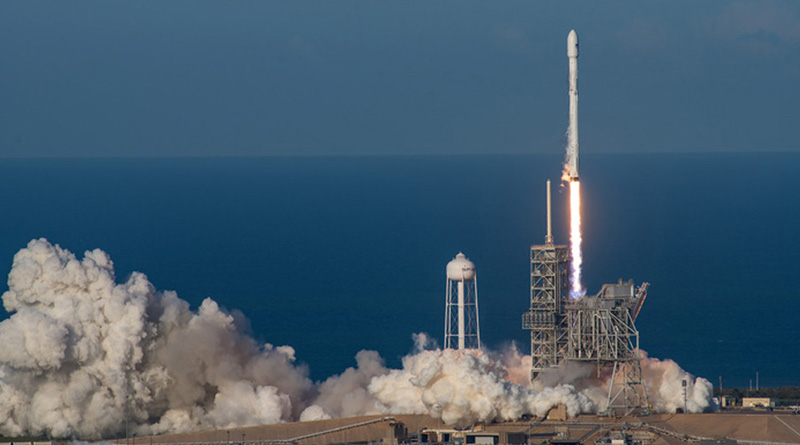 SpaceX's Falcon-9 rocket soars with satellite for Bangladesh