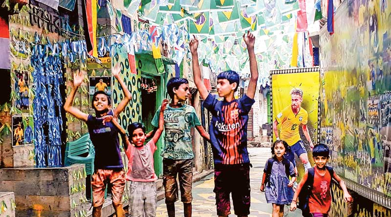 FIFA World Cup 2018: Kolkata street decorated in World Cup theme 