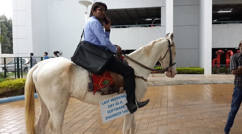 Bengaluru: Techie rides horse for office, pic goes viral
