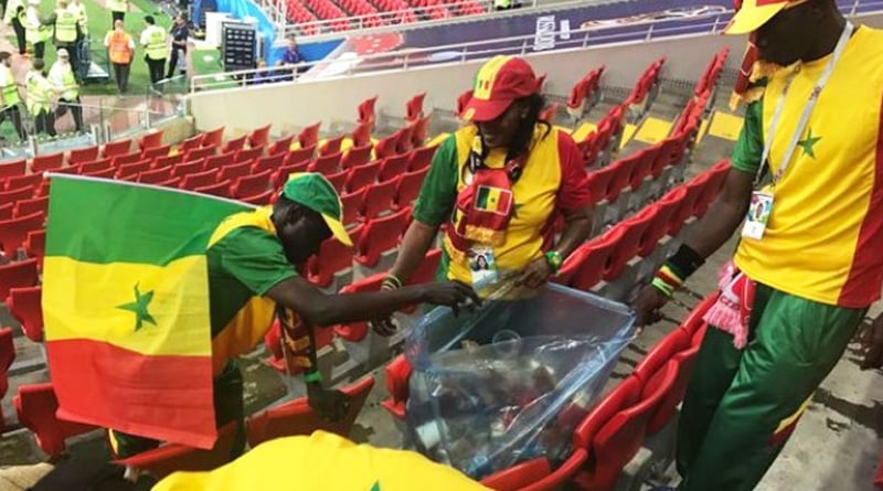 FIFA football WC 2018: Senegal-Japan fans clean stadium after match