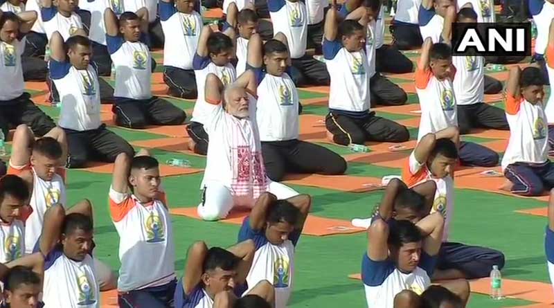PM Modi performs asanas on 4th International Yoga Day