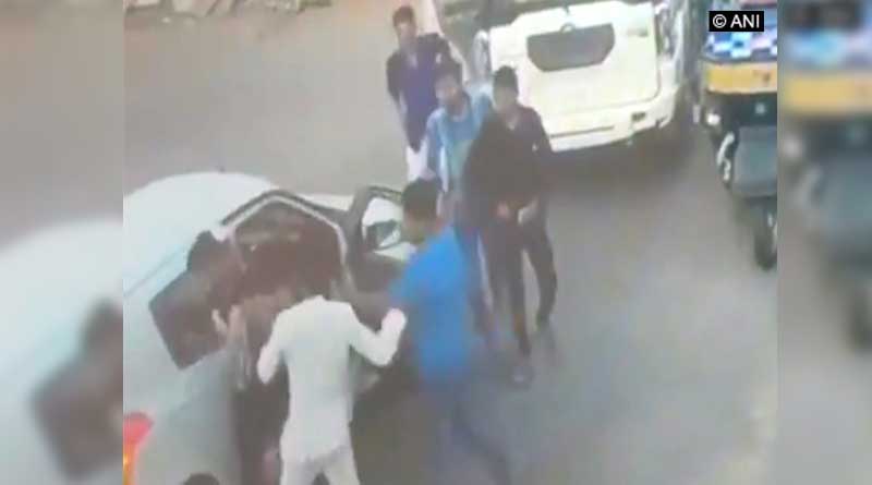 BJP MLA's son Raja thrashed a man after he allgedly did not let his vehicle's pass by.