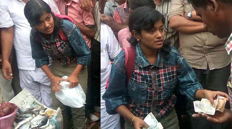 কলেজ শেষে মাছ বিক্রি করে নেটিজেনদের সমালোচনার শিকার কেরলের যুবতী