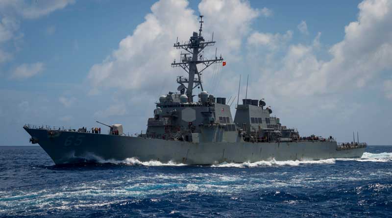 Two US warships passed through the Taiwan Strait on Saturday