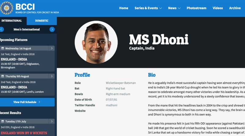 MS Dhoni still skipper of team India, thinks BCCI