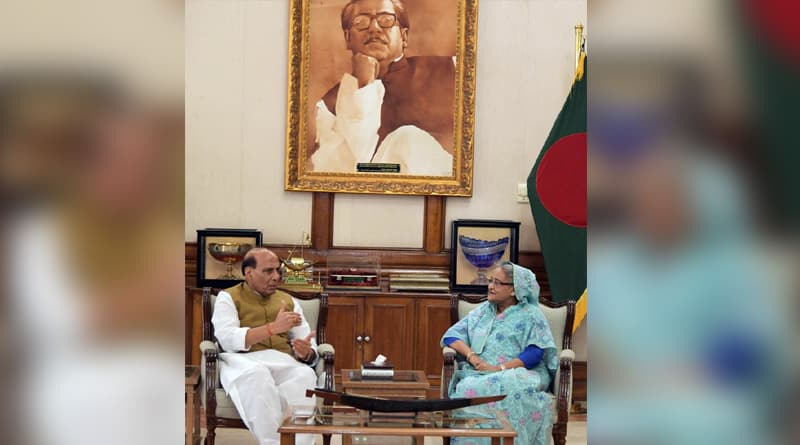 ঢাকায় রাজনাথ-হাসিনা বৈঠক, পাশে থাকার বার্তা ভারতের