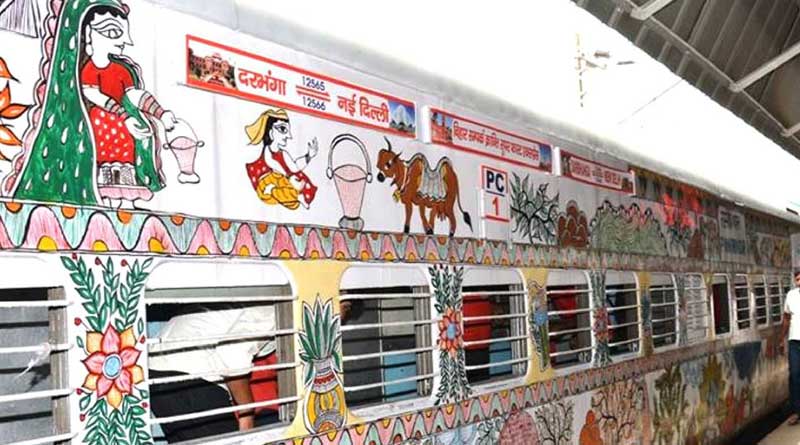 UN praises Indian trains painted in Madhubani art