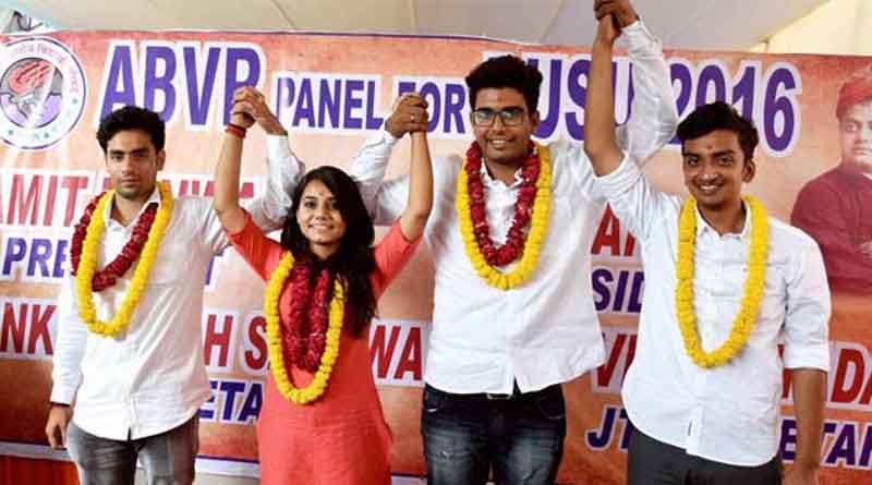 বিজেপি বিরোধীদের ছন্দপতন, দিল্লি বিশ্ববিদ্যালয়ে গেরুয়া ঝড়