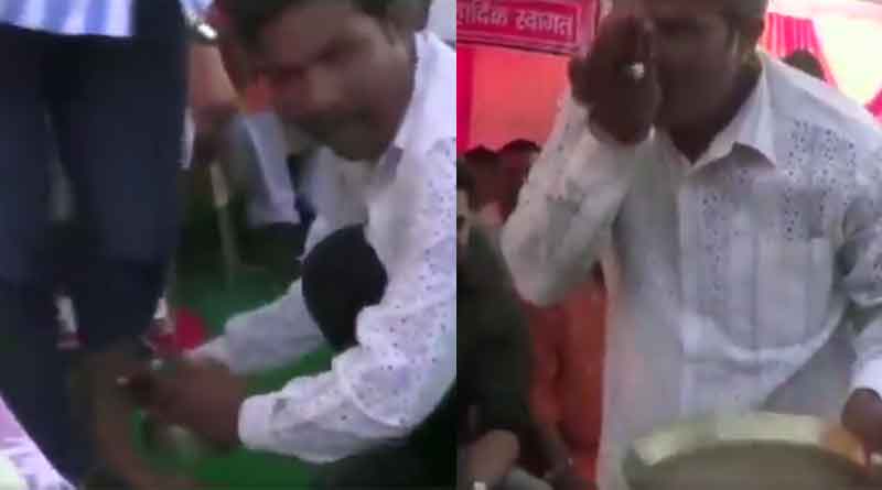 Partyman Washes BJP Lawmaker Feet, Drinks The Water