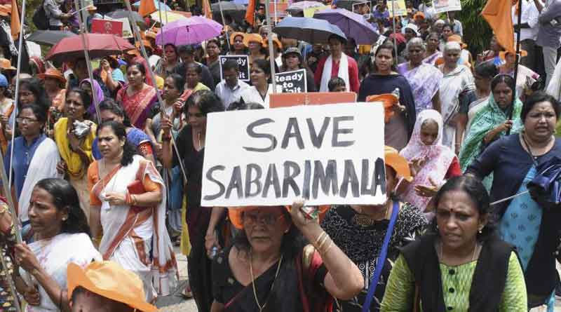 Women devotees prevented from entering Sabarimala temple