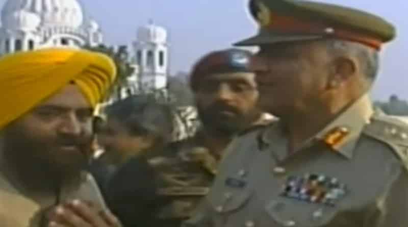  Pro-Khalistan leader Gopal Chawla with Pak Army chief