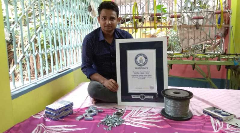 Nadia man enters Guinness Book with longest ‘stapler chain’