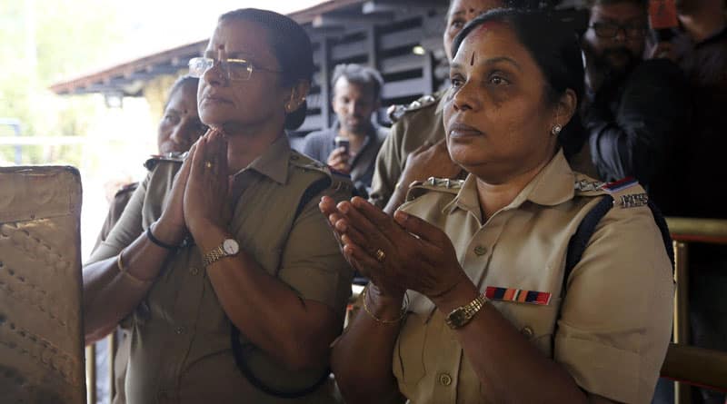 Women cops above 50 at Sabarimala