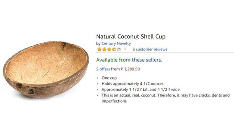 Coconut shells sells for nearly Rs 1365! 