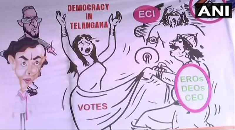 গণতন্ত্রের ‘বস্ত্রহরণ’ মিম, ‘দ্রৌপদী’ কার্টুনে বিতর্কে কংগ্রেস