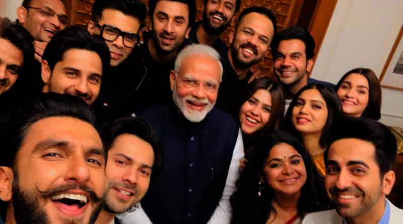 Narendra Modi meets Bollywood artists in Delhi