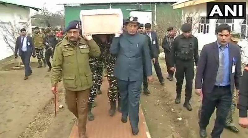  Rajnath Singh lend a shoulder to martyred CRPF soldier