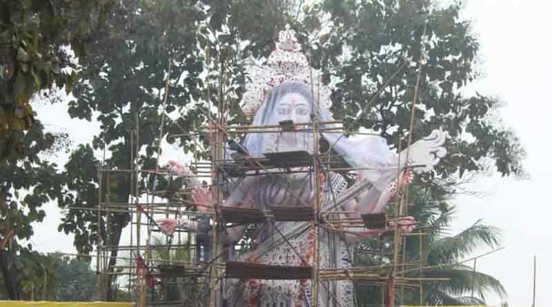 The Biggest Saraswati idol in Jalpaiguri