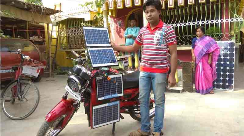Man invents solar power bike