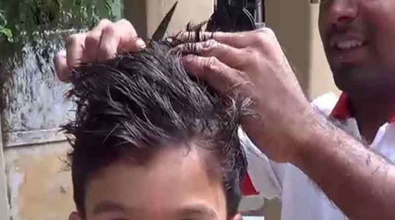 School does not give admit card due to variety hair cut of students