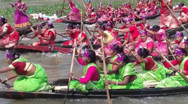 Womens take part in boat race on IWD