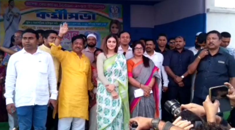 সর্বধর্ম সমন্বয়ের বার্তা দিয়ে ভোটপ্রচারের আগে মন্দির-মাজারে নুসরত