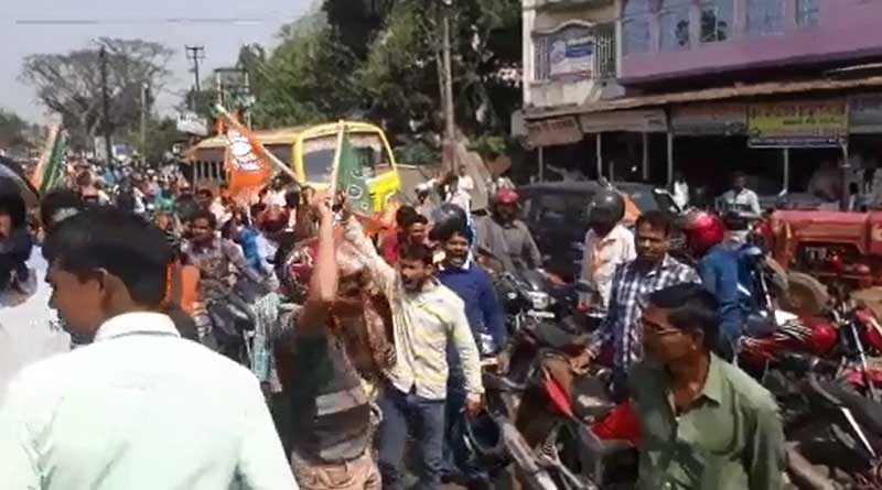Clash between police and BJP workers