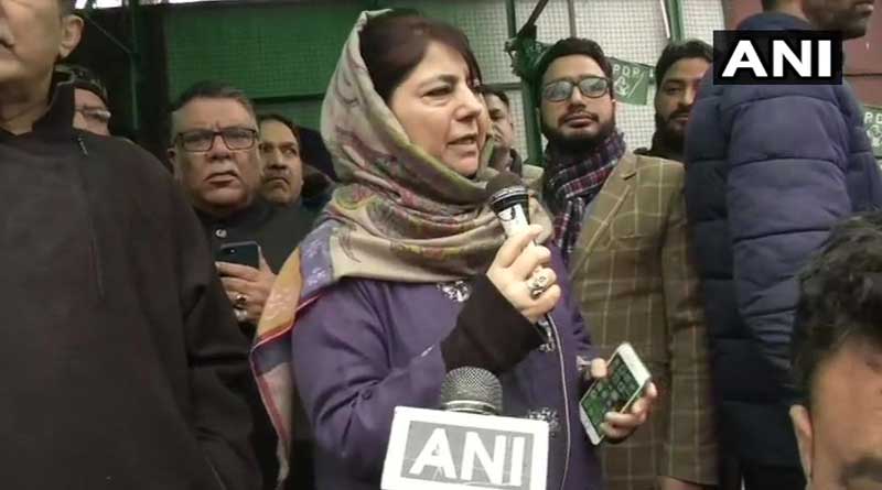 Mehbooba Mufti and PDP workers