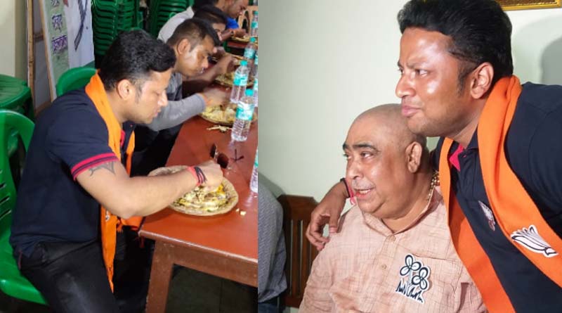 BJP candidate Anupam Hazra meets Anubrata Mandal