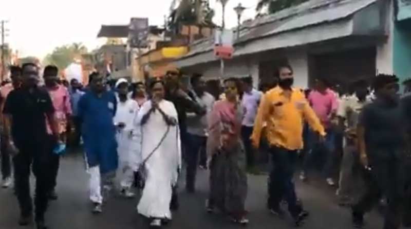 CM Mamata Bannerjee attends a road show in Krishnanagar