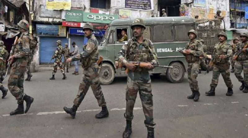 BSF soldiers deployed in jalpaiguri allegedly campaign for BJP.