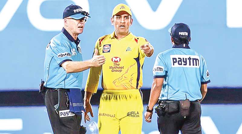 MS Dhoni fined fifty percent of match fee for inappropriate behaviour