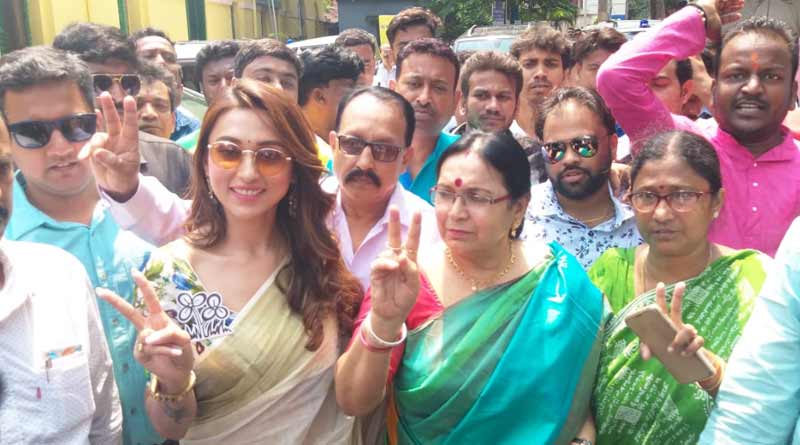 TMC candidate from Jadavpur Mimi Chakraborty files nomination