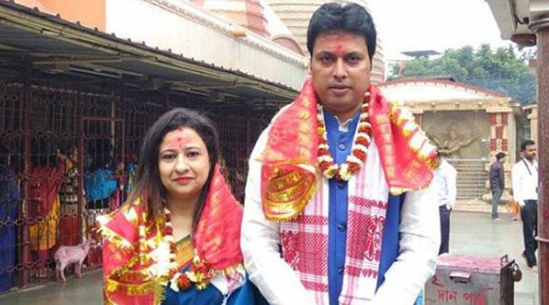 Biplab Dev' wife junks rift report, alleges political conspiracy